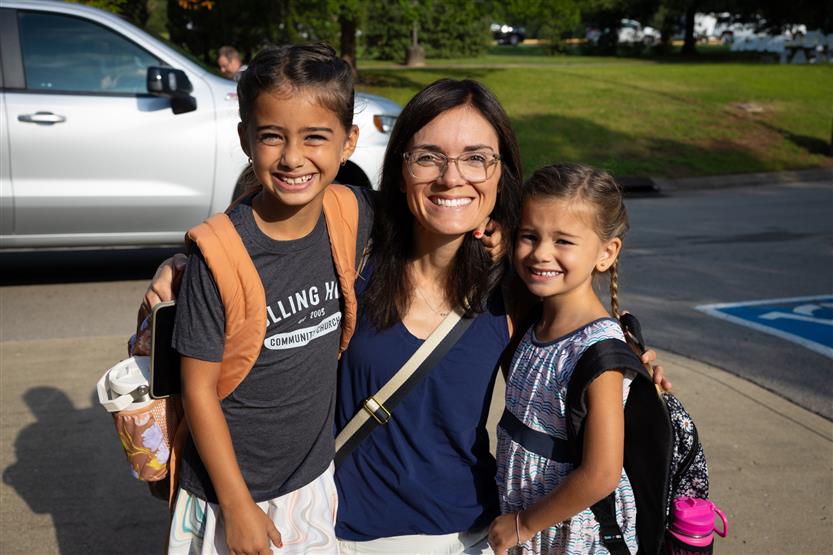 Kindergarten students start their school year